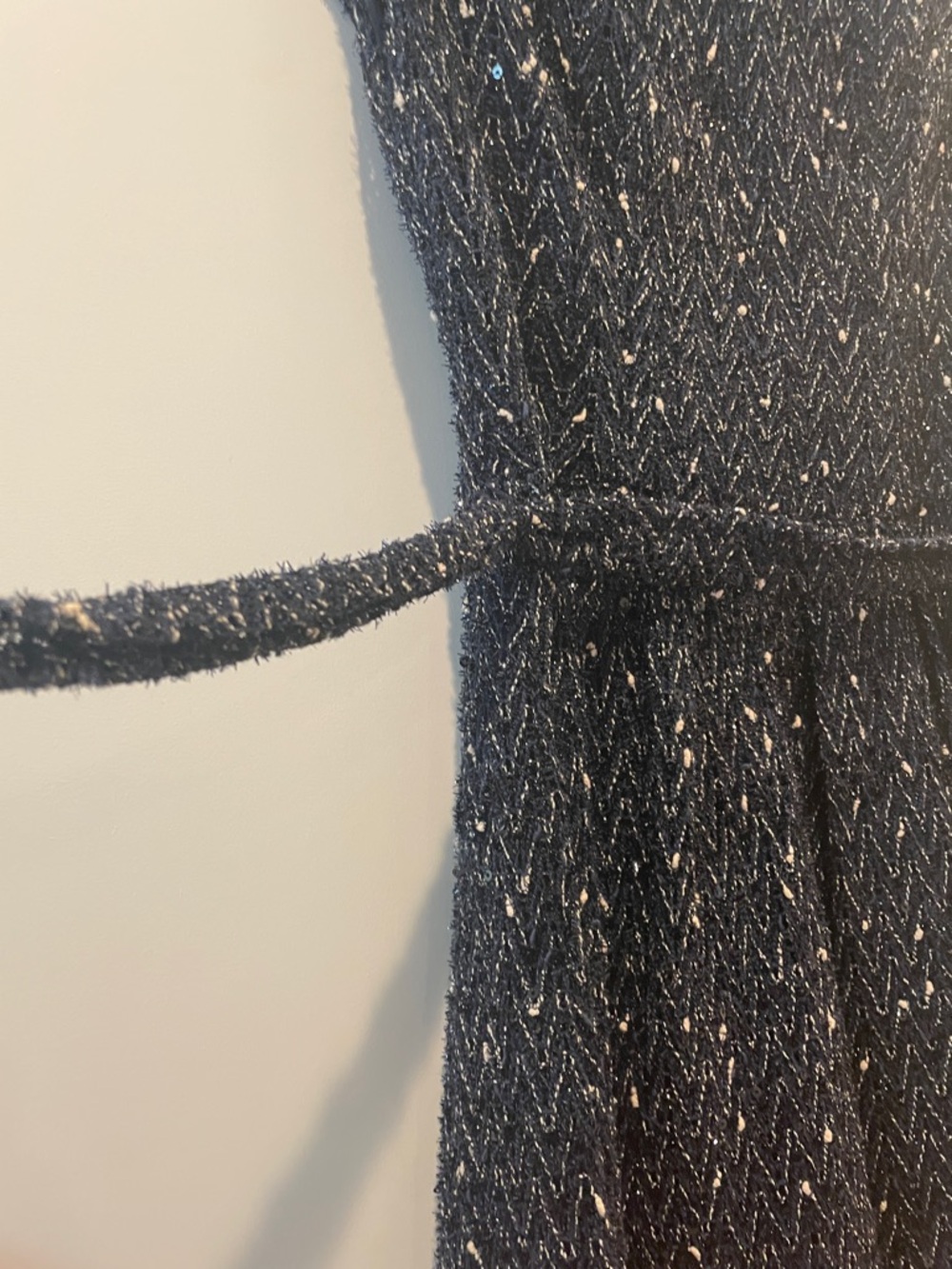 Eva Franco Navy Metallic Tweed Dress - Picture 3 of 8